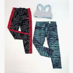 3 Piece Activewear Girls 6-7 Small Ivivva Sports Bra Athleta Adidas Leggings